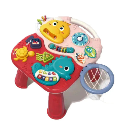 Baby Walker Stroller Walking Babies Trolley Activity Table Musical Toys Sound Sensory Toys Basketball Developing Educational Toy