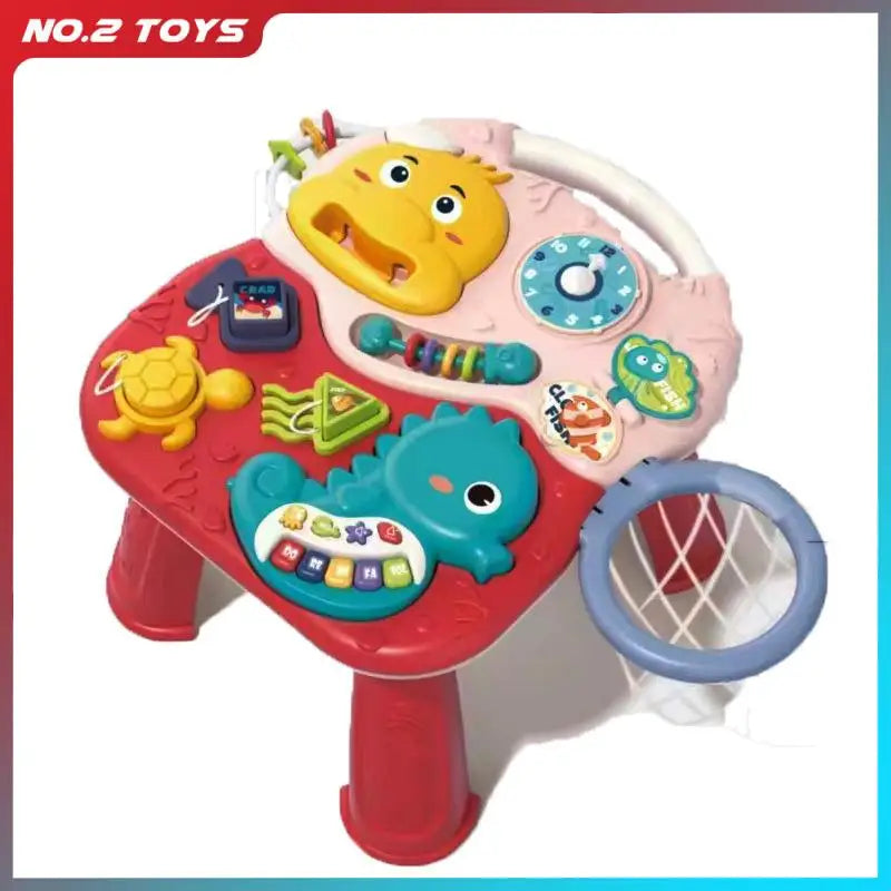 Baby Walker Stroller Walking Babies Trolley Activity Table Musical Toys Sound Sensory Toys Basketball Developing Educational Toy
