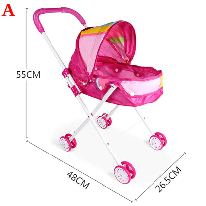 Baby Doll Stroller Applicable for 9-12inch Dolls or 25-30CM Baby Dolls Kids Girl