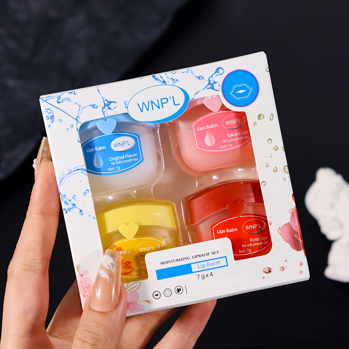 4 PCS Moisturizing Lip Balm Set, Made With Safe Ingredients Lip Balm, Hydrating & Smoothing, Keep All-Day Moisture For Lip, Long-lasting Effect, Christmas And Halloween Gifts