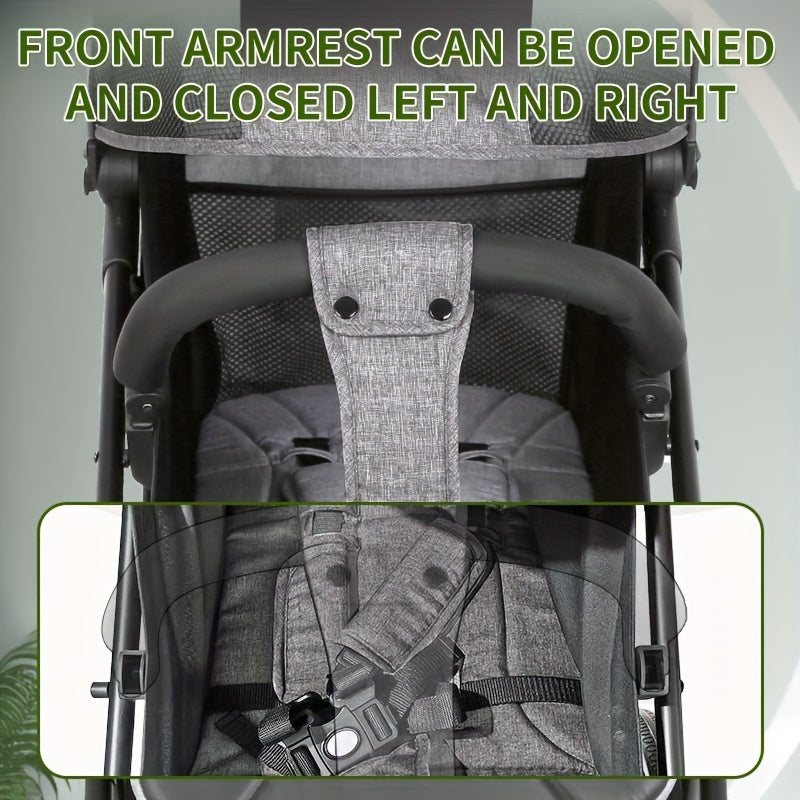 Foldable Pocket Cart, Mesh Baby Stroller, Breathable And Comfortable In Summer, Carbon Steel Frame, Baby Stroller, Wear-Resistant Wheels, As Halloween, Chrismas Gift