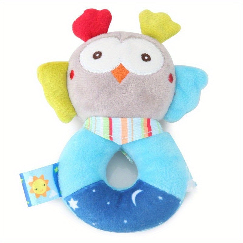 Cute Cartoon Animal Hand Rattle Round Hand Rattle Baby Toy Baby Hand Rattle Plush Toy