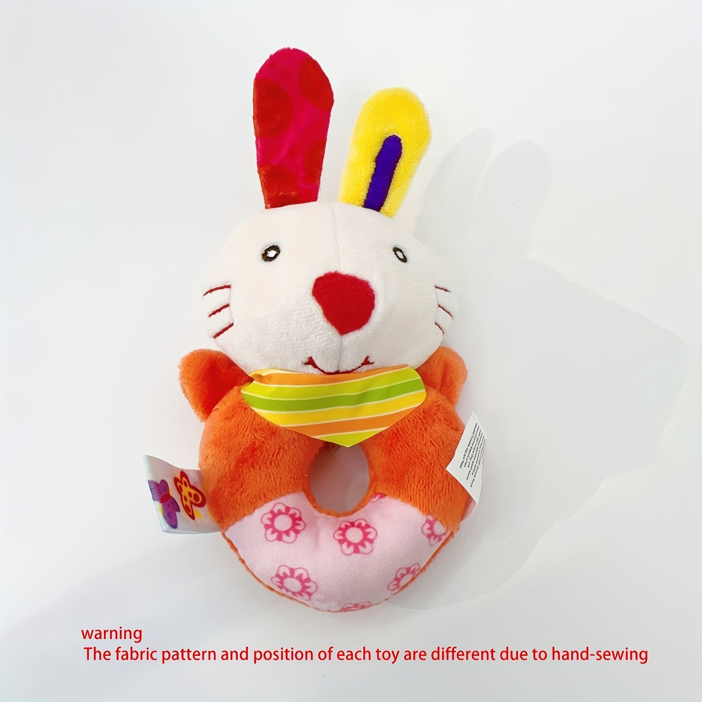 Cute Cartoon Animal Hand Rattle Round Hand Rattle Baby Toy Baby Hand Rattle Plush Toy