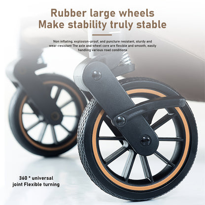 Baby stroller, can sit and lie down, double-sided, high landscape, lightweight folding, newborn children's stroller, baby stroller