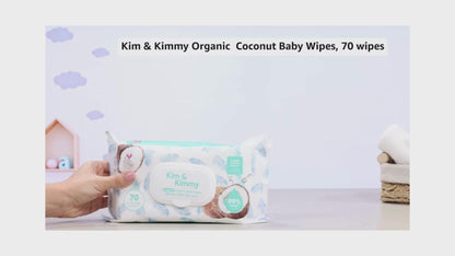 Kim & Kimmy Organic Coconut Water Baby Wipes – 70pcs