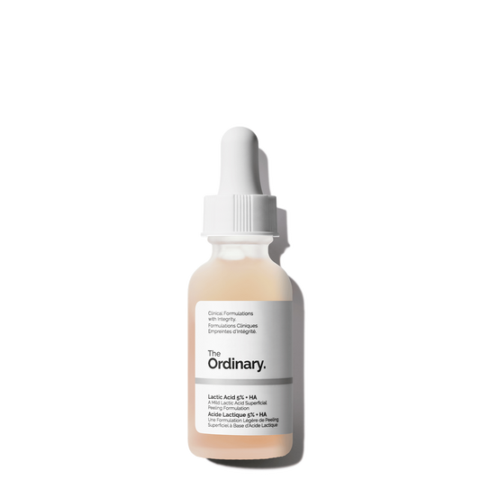 The Ordinary Lactic Acid 5% + Hyaluronic Acid Gentle Exfoliating Serum – Mild Peel for Sensitive/Dry Skin (30ml)